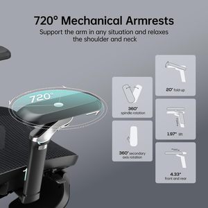 Silla de Oficina/Gaming Ergonómica Moderna <span class=keywords><strong>Hbada</strong></span> E3 Ultra+ Structure Master Mesh 100% Original con Reposapiés - Product Image 6