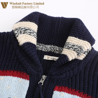 Cardigan d'hiver en tricot personnalisé pour hommes, manteaux et vestes antirétrécissement en pull-over doux en cachemire