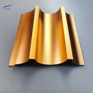 3d Exterieur Gouden Metalen Boog Wandpaneel Aluminium Composiet Panelen