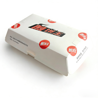 Boîtes à hamburgers personnalisées en carton noir de qualité alimentaire avec couvercles, imprimées en flexo, conçues pour la vente à emporter, marque JAN GOO personnalisée