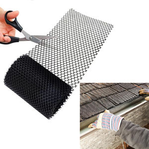 Protection de gouttière en maille plastique facile à installer, filtre anti-feuilles, grille de drainage au sol - Product Image 4
