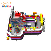 WINSUN Factory : Vente et location de matériel de course automobile gonflable, parcours d'obstacles gonflable, combo maison de rebond et toboggan