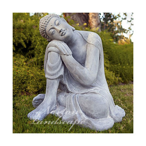 Lớn ngoài trời Vườn Zen Đá Phật Đá Cẩm Thạch ngồi chúa phật tượng Phật để bán - Product Image 3