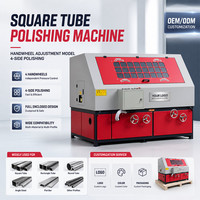 Machine de polissage des métaux pour l'élimination de la rouille sur tubes carrés, tuyaux rectangulaires et acier inoxydable, haute sécurité, abrasif écologique