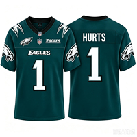 Maillot de football américain pour jeunes enfants, impression par sublimation, col en V, t-shirt de sport pour garçons, logo personnalisé, uniforme d'entraînement et de match pour hommes