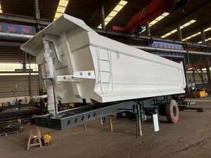 Prix d'usine 2-6 <span class=keywords><strong>essieux</strong></span> 40-120 tonnes Suspension pneumatique côté inclinable arrière Camion de transport robuste Semi <span class=keywords><strong>remorque</strong></span> à benne <span class=keywords><strong>basculante</strong></span> à vendre - Product Image 5