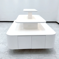 Table de présentation pliable et portable pour parfums, décoration de magasin de maquillage, mobilier sur mesure en bois, présentoir pour produits cosmétiques et soins de la peau