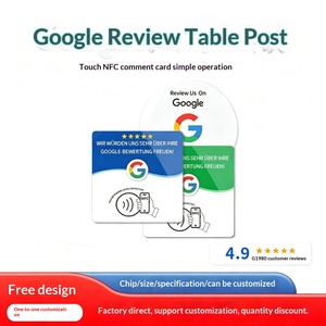 Etiqueta NFC para Reseñas de <span class=keywords><strong>Google</strong></span>, Tarjeta de Calificación, Tarjeta de Visita, Letrero Acrílico NFC para Restaurante, Chip 215 de Alta Frecuencia RFID Personalizable - Product Image 5