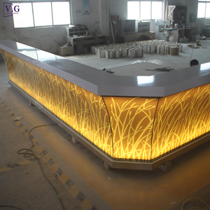 Barra de <span class=keywords><strong>Bar</strong></span> LED en Forma de L, Moderna, de Superficie Sólida y Vidrio Templado, para Uso en Bares y Restaurantes, con Garantía de 8-10 Años - Product Image 3