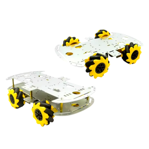 Chasis de Coche de Aleación de Aluminio con Ruedas, Chasis de Coche 4x4 con Tracción en las Cuatro Ruedas, Coche Inteligente con Evitación de Obstáculos Ultrasónica DIY - Product Image 1
