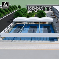 Toit électrique pour équipement de court de padel extérieur