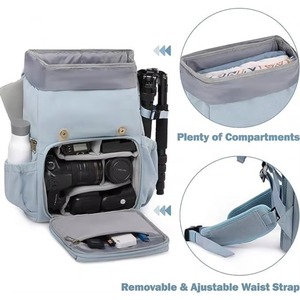 Sac à dos pour appareil photo avec compartiment pour ordinateur portable de 4 pouces, nouvelle conception d'usine BSCI, grande capacité, étui personnalisé pour les photographes en voyage - Product Image 6