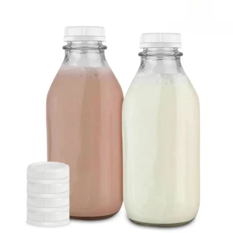 Biberon de lait en verre domestique avec bouchon biberon en verre de qualité alimentaire lavable au lave-vaisselle biberon