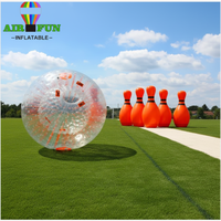 Airfun Kids Pitch Zorb Ball Football Human Pin Field Bottle Set Jeux Bowling gonflable à vendre