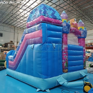Château Gonflable <span class=keywords><strong>Magique</strong></span> Princesse Contes de Fées avec Carrosse Citrouille 3D – Décoration pour Fête Thème Princesse Filles - Product Image 4