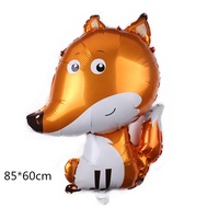 Vente en gros de ballons en aluminium de zoo de dessins animés renard tigre lion girafe cheval ours léopard raton laveur girafe ballons en aluminium pour décoration de fête