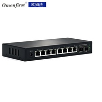 Switch Ethernet Tanpa Manajemen Pabrik Langsung 8*2.5G RJ45 POE +2 *10 Gigabit SFP+ Ports POE Switch DC 48V dalam Switch 2.5g Switch 10Gb