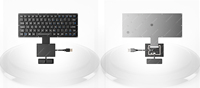 Clavier semi-robuste ultra-fin étanche à montage sur panneau avec pavé tactile large et résistant aux températures extrêmes