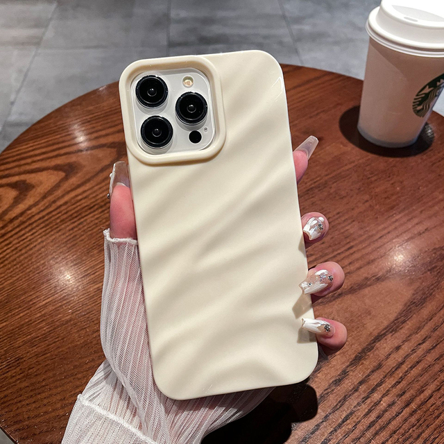 3D Water Ripple Wave Case Soft TPU Silicone Shockproof Anti Drop Anti Fingerprint for iPhone 11 12 13 14 15 16 17 Pro Max Plus