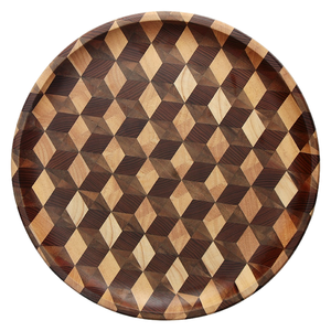 <span class=keywords><strong>Plato</strong></span> Redondo Japonés de Madera de Acacia y Fresno para Cena, Frutas y Postres, en Oferta - Product Image 1