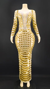 AD1465 Kimshein fatto a mano in cristallo <span class=keywords><strong>da</strong></span> donna tessuto a maglia lucido <span class=keywords><strong>trasparente</strong></span> con grande strass strass abiti <span class=keywords><strong>da</strong></span> <span class=keywords><strong>sera</strong></span> - Product Image 6