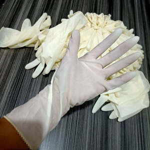 Gants en latex blanc G173, gants en caoutchouc, gants en latex haute élasticité longs, imperméables, source de vente en gros à 1 ou 2 yuans - Product Image 1