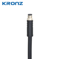 Connecteur d'alimentation mâle KRONZ M12 à 5 broches, codage K, étanche IP67, câble PVC, connecteur circulaire, longueur personnalisable disponible : 1m, 2m, 5m