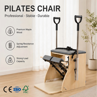 Silla de Pilates de Madera de Arce con Estructura de Madera Estable para Gimnasio, Club, Entrenamiento de Fuerza, Equipo de Pilates