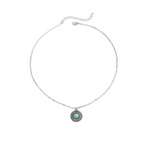 2024 винтажное богемное ожерелье в западном стиле Ковбойское бирюзовое ожерелье для женщин - Product Image 1