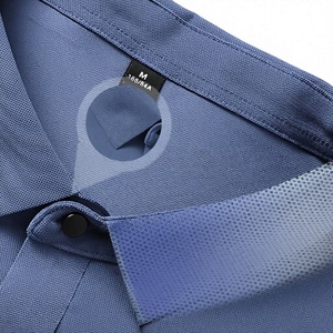 Tissu polaire 100 % coton uni pour homme, à manches courtes, formel, respirant, séchage rapide, prix abordable, vente en gros, personnalisable sur le devant - Product Image 2