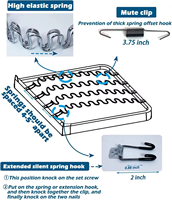 Accessoires de quincaillerie pour canapé sur mesure : Ressort en spirale en fil d'acier, diamètre du fil, pliage en S, courbe en zigzag pour canapé