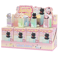 Mini tampon en résine Chat Mignon, figurine de collection de dessin animé en boîte mystère, décoration de bureau, coffret cadeau créatif avec édition surprise cachée