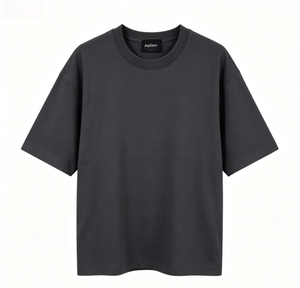 เสื้อยืดโอเวอร์ไซส์ผู้ชาย ผ้าฝ้ายเรียบ แขนสั้น คอกลม สีพื้น ลำลอง ผ้าเจอร์ซีย์ถัก สีขาว ครีม ดำ น้ำตาล เทา - Product Image 4