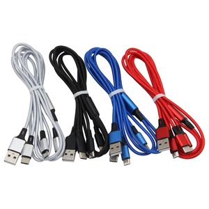 สายชาร์จไนล่อนถัก1.2ม. 3 In1 USB หลายช่องชาร์จเร็วสำหรับ iPhone 13 12 XS x Type C สายชาร์จไมโคร USB - Product Image 6