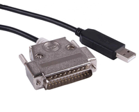 Câble Null Modem USB vers DB-25 mâle CNC DNC FTDI avec contrôle de flux logiciel CNC-SW-25M