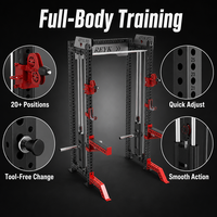 Cage de musculation multifonction robuste avec cadre d'entraînement multifonction et poulie à câble – Équipement de gym