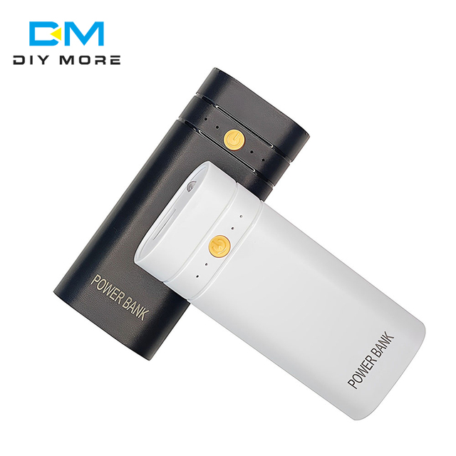 DIY Power Bank Box Flat Head Battery Charger Outer Case USB Output Ports Plastic Shell Box Power Bank Case