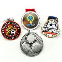 Concevez votre propre médaille personnalisée, fabrication en usine, médaille de football de haute qualité en alliage de zinc avec logo 3D personnalisé