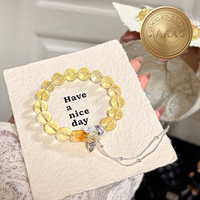 Pulsera de Cuentas de Citrino Limón Natural y Cuarzo Torre con Dije de Concha y Borla, Joyería Elegante, Regalo de la Suerte y la Riqueza FJYA