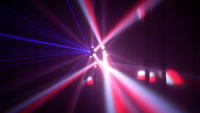 Projecteur LED mobile OEM/ODM à 3 têtes 18x10W RGBW, lumière d'effet de scène 180W avec laser, stroboscope et faisceau araignée pour DJ, discothèque, club, mariage