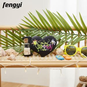 Autocollant magnétique pour réfrigérateur en résine en forme de cœur imprimé numériquement sur mesure avec bouteille de sable - Product Image 6