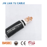 Câble d'alimentation LSZH SWA pour usage industriel et de construction, isolé XLPE 0,6/1 kV, 1*1,5 mm², cuivre étamé, gaine PVC, basse tension 90°C