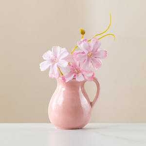 Vase en céramique créatif bleu rose personnalisé avec <span class=keywords><strong>poignée</strong></span>, aimant de réfrigérateur, ornement décoratif <span class=keywords><strong>pour</strong></span> la maison, cadeau en gros - Product Image 5