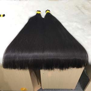 VQ cheveux Helen modèle non transformé 100% vierge brut donneur unique vietnamien naturel droit Extensions de cheveux humains en vrac 100gr-No - Product Image 5