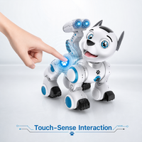 Intelligenter Plastik-Elektro-Roboterhund mit Follow-Me-Funktion Fernbedienung 60m Reichweite für Innenbereich Geeignet für Kinder