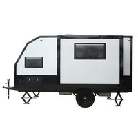 Camping-car/caravane/camping-car américain standard 2024 de 14 pieds en aluminium avec glissière pour le camping et les voyages avec une pièce extérieure à utiliser