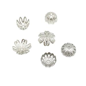 Capuchons de perles en acier inoxydable, or et argent, pour la création de bijoux DIY, 10mm, 8mm, 6mm - Product Image 3