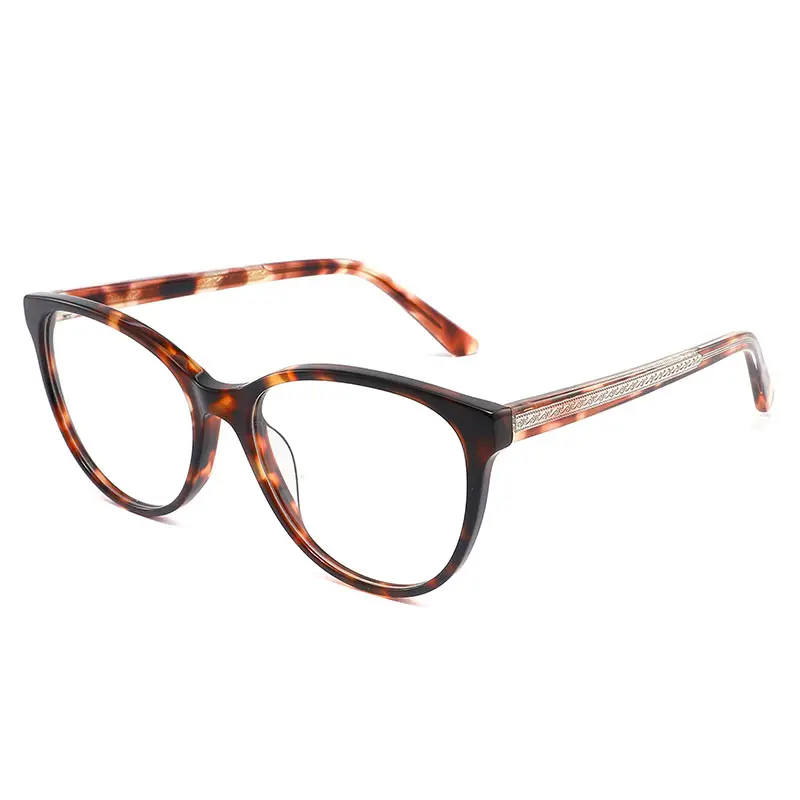 最新の新しいデザインのアセテート光学メガネ卸売ノベルティオタク光学メガネ眼鏡フレーム女性男性用