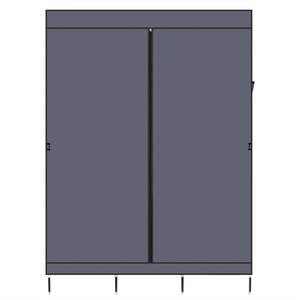 DB 71 Gris Portable Placard Armoire Pliable Porte-Vêtements avec Étagère Organisateur De Stockage - Product Image 5