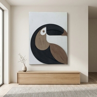Décoration murale Art Déco Tucan (26A-1062) - Matériau MDF pour salon